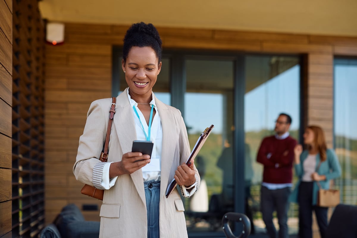 Housing professional coordinating placements and referrals by phone